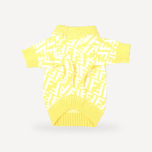Oblique dog sweater inspired by Fendi view 3