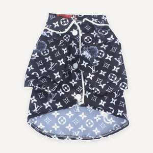 Monogram Pet Print dog hoodie inspired by Louis Vuitton view 9