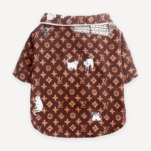 Monogram Pet Print dog hoodie inspired by Louis Vuitton view 11