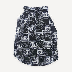 Rose Print dog puffer inspired by Chanel view 7