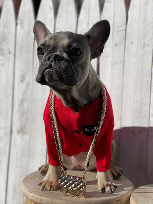 Heart dog sweater inspired by Comme des Garcons view 4