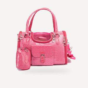 Luxury Croco Embossed dog carrier view 10