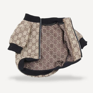 Monogram Knit dog sweater inspired by Gucci view 5