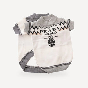 Pattern dog sweater inspired by Prada