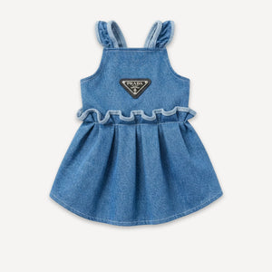 Triangle Ruffle dog dress inspired by Prada view 6