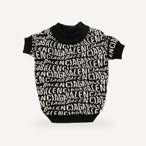 Logo Repeat dog sweater inspired by Balenciaga view 4