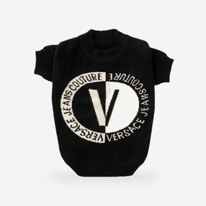 Circle Logo dog sweater inspired by Versace view 4