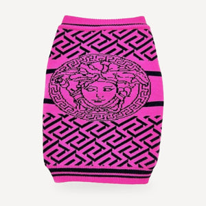Geometric dog sweater inspired by Versace view 5