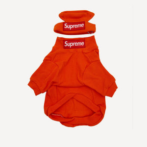 Sweatshirt dog hat inspired by Supreme view 2