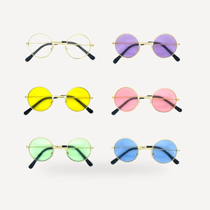 Round Frame Dog Sunglasses dog apparel