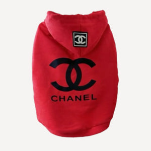 Stylish dog hoodie inspired by Chanel view 4