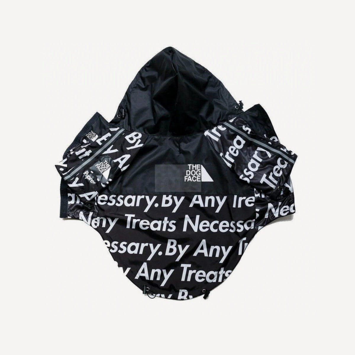 By Any Treats dog windbreaker inspired by The North Face view 4