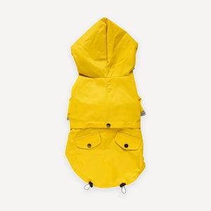 Stripe Lined dog raincoat view 11