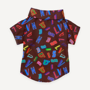 Neon Lettering dog polo inspired by Louis Vuitton view 5