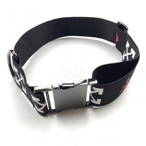 Woof-White Arrow Walking Set Hype Pups designer dog clothes.
