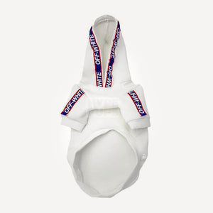 Blue Trim dog hoodie inspired by Off-White
