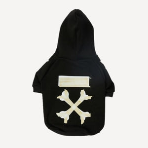 Cross Bones dog hoodie inspired by Off-White view 2