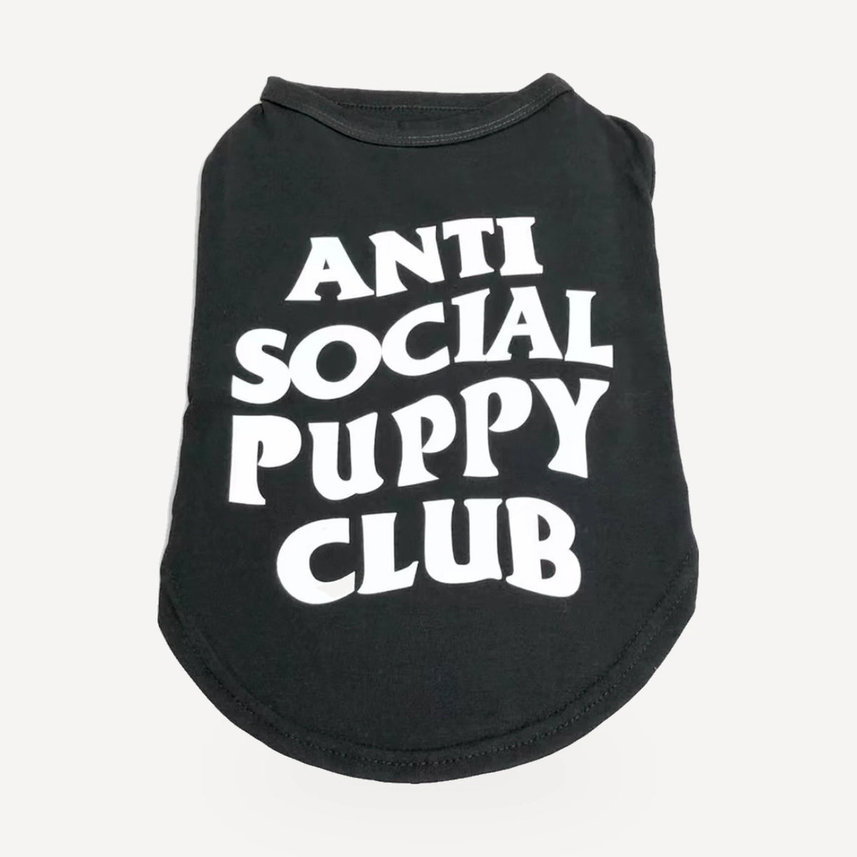 Sleeveless dog tee inspired by Anti Social Social Club view 3