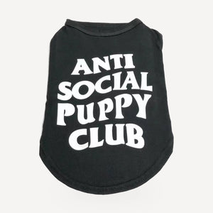 Sleeveless dog tee inspired by Anti Social Social Club view 3