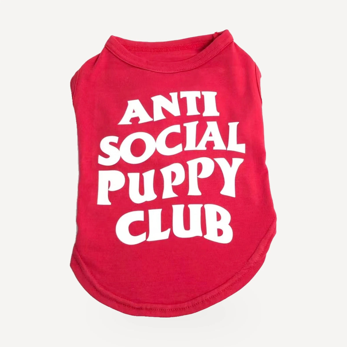 Sleeveless dog tee inspired by Anti Social Social Club view 2