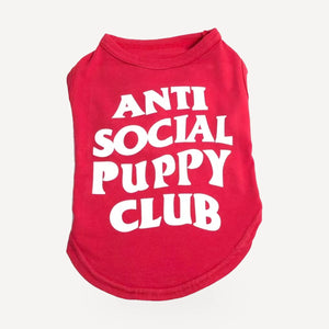 Sleeveless dog tee inspired by Anti Social Social Club view 2