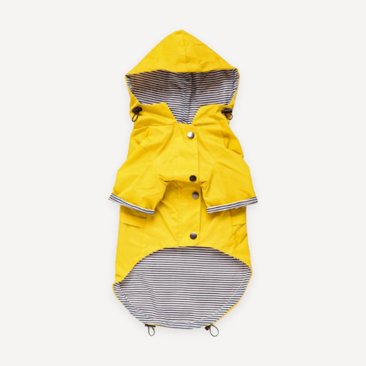 Stripe Lined dog raincoat