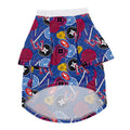 Blue all-over V monogram dog tee with circular logos Louis Vuitton inspired