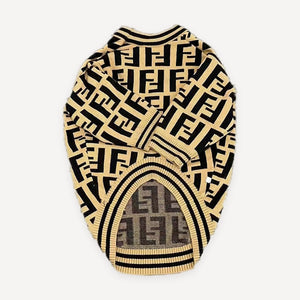 Monogram Knit dog sweater inspired by Fendi view 2