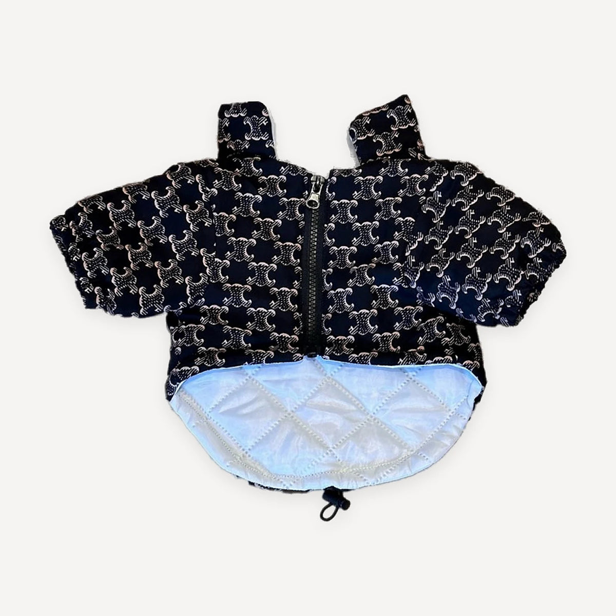 Arc Monogram dog jacket inspired by Celine view 4