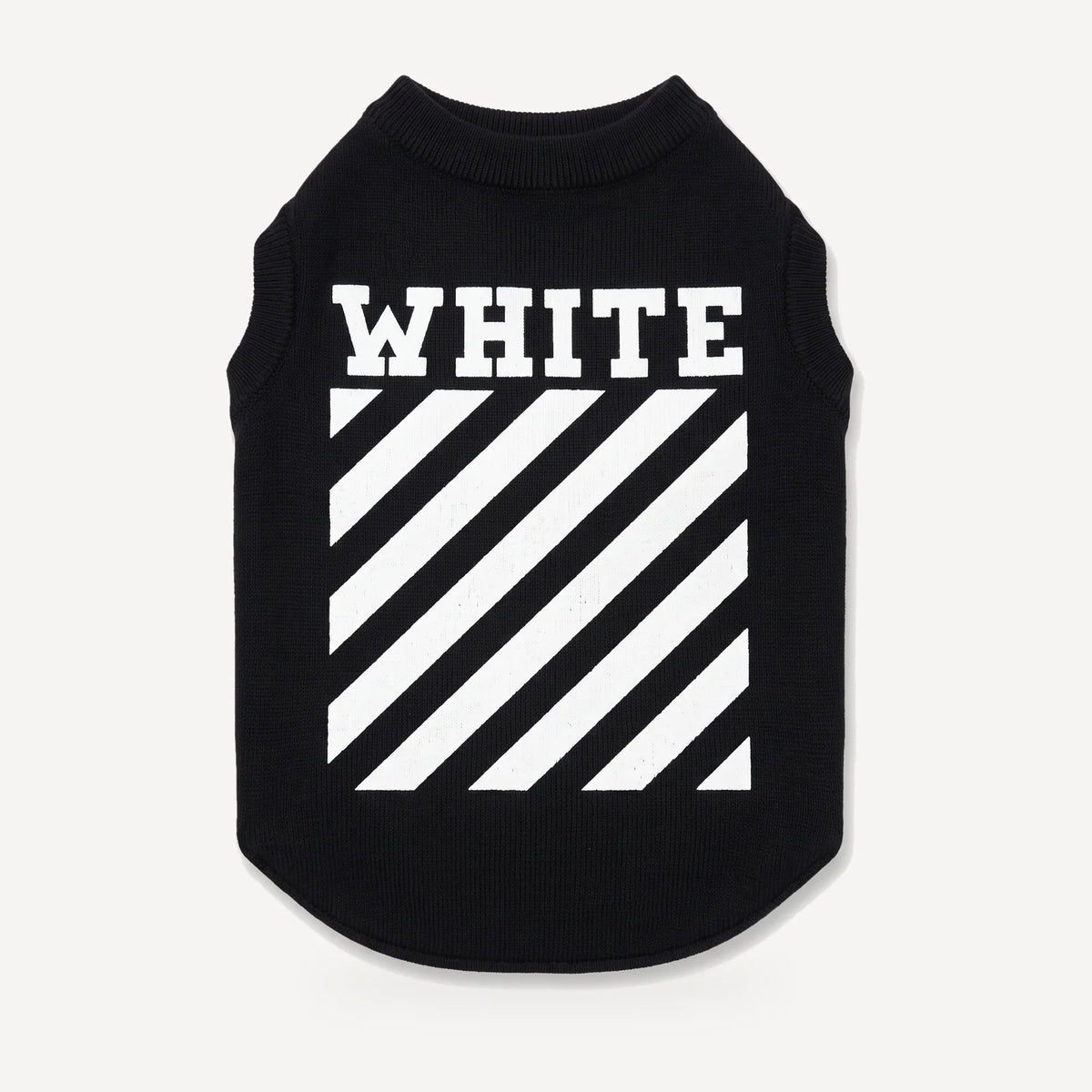Woof-White Diagonal Stripe Tank