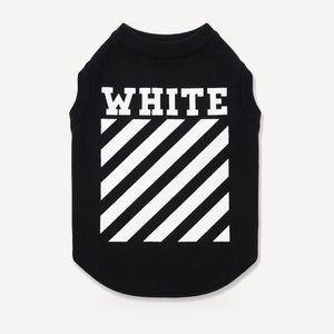 Woof-White Diagonal Stripe Tank
