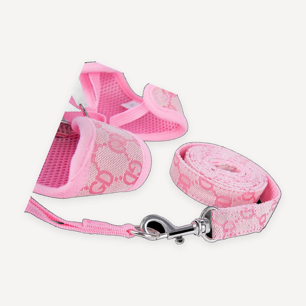 Monogram Harness & Leash dog set inspired by Louis Vuitton view 6