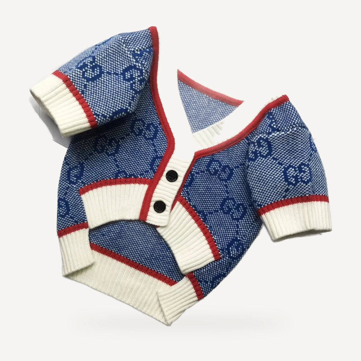 Pawcci Blue Monogram Cardigan product view