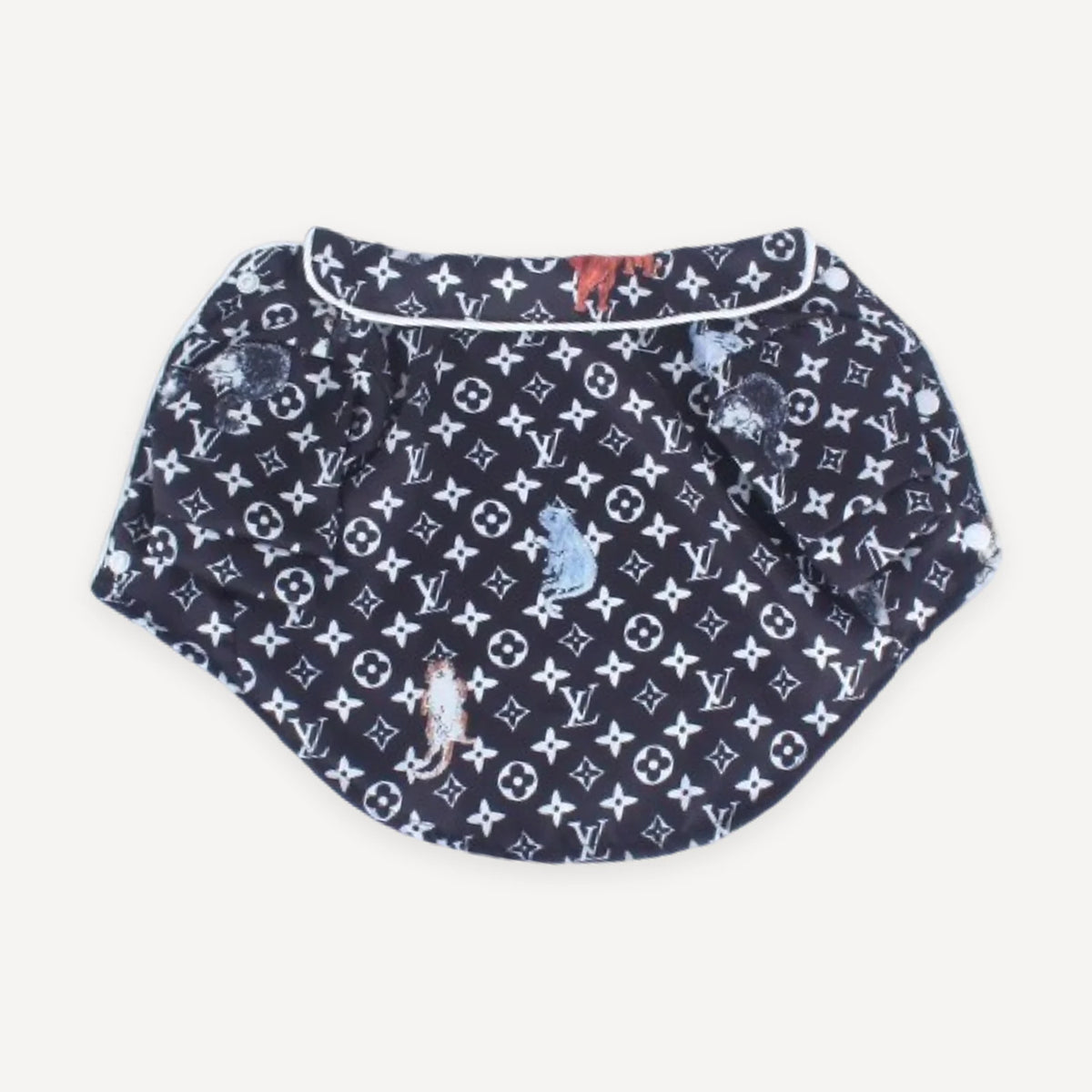Monogram Pet Print dog hoodie inspired by Louis Vuitton