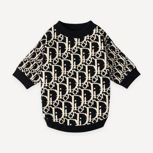 Oblique Monogram dog sweater inspired by Dior
