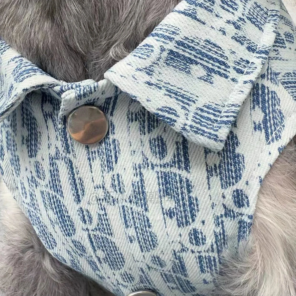 Dogior Denim Tweed Vest detail