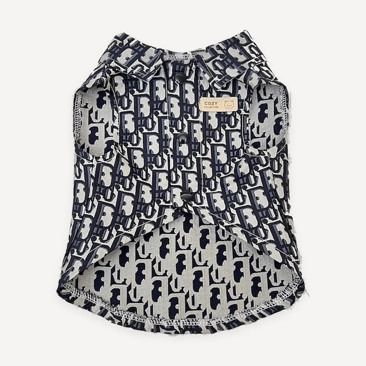 Navy Oblique dog sweater inspired by Dior view 4
