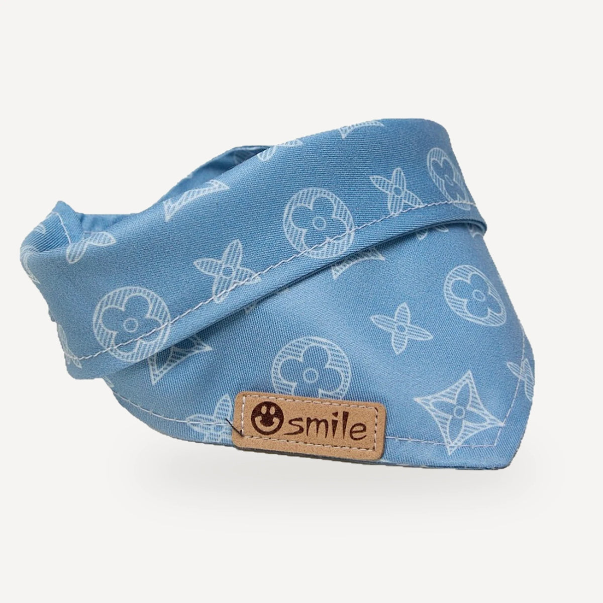 Monogram Smile dog bandana inspired by Louis Vuitton