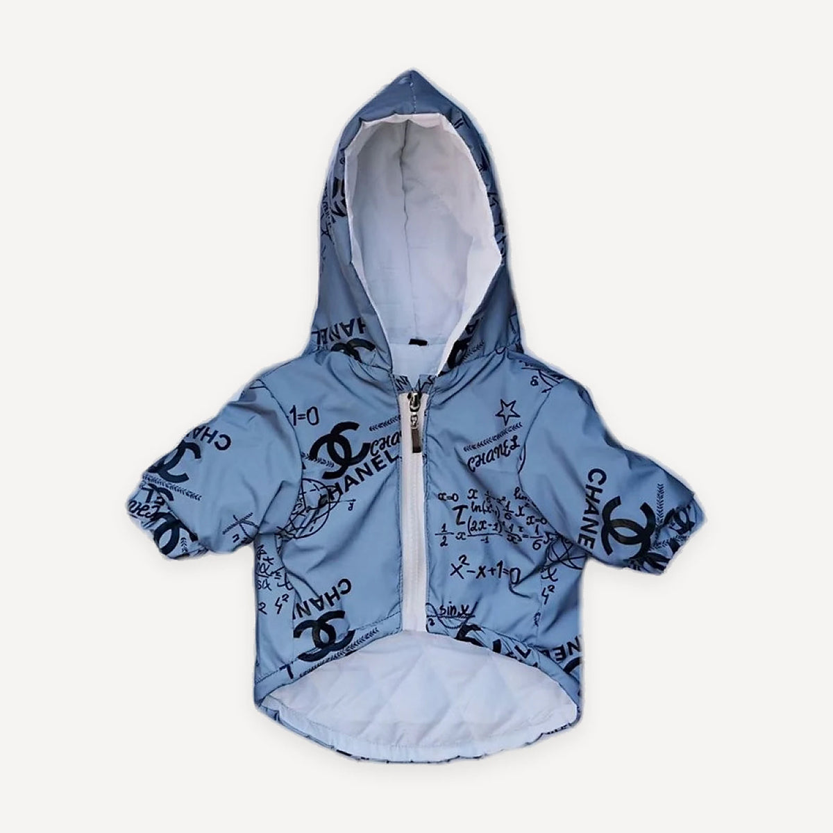 Graffiti Logo Padded dog jacket inspired by Chanel view 4