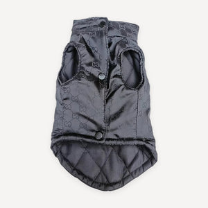 Black Padded Zip dog vest view 4