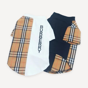 Plaid Panel dog polo inspired by Burberry