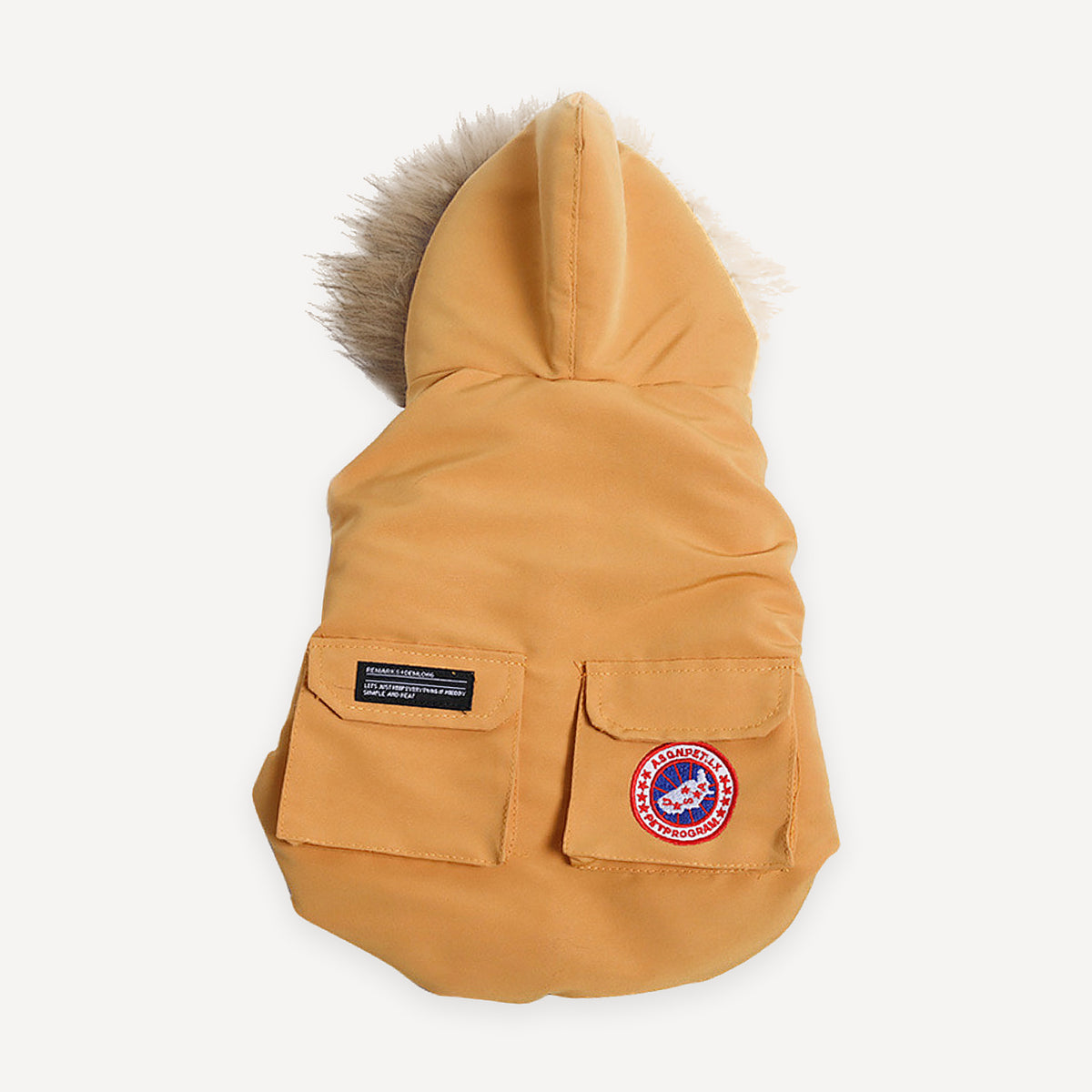 Fur Trim Hooded Parka dog apparel inspired by Canada Goose view 3