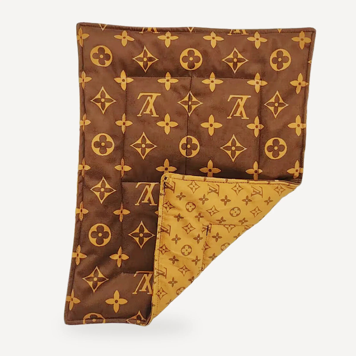 Monogram Two-Tone dog blanket inspired by Louis Vuitton