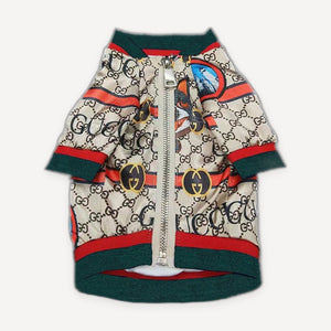 Monogram Dog Print dog shirt inspired by Gucci view 4
