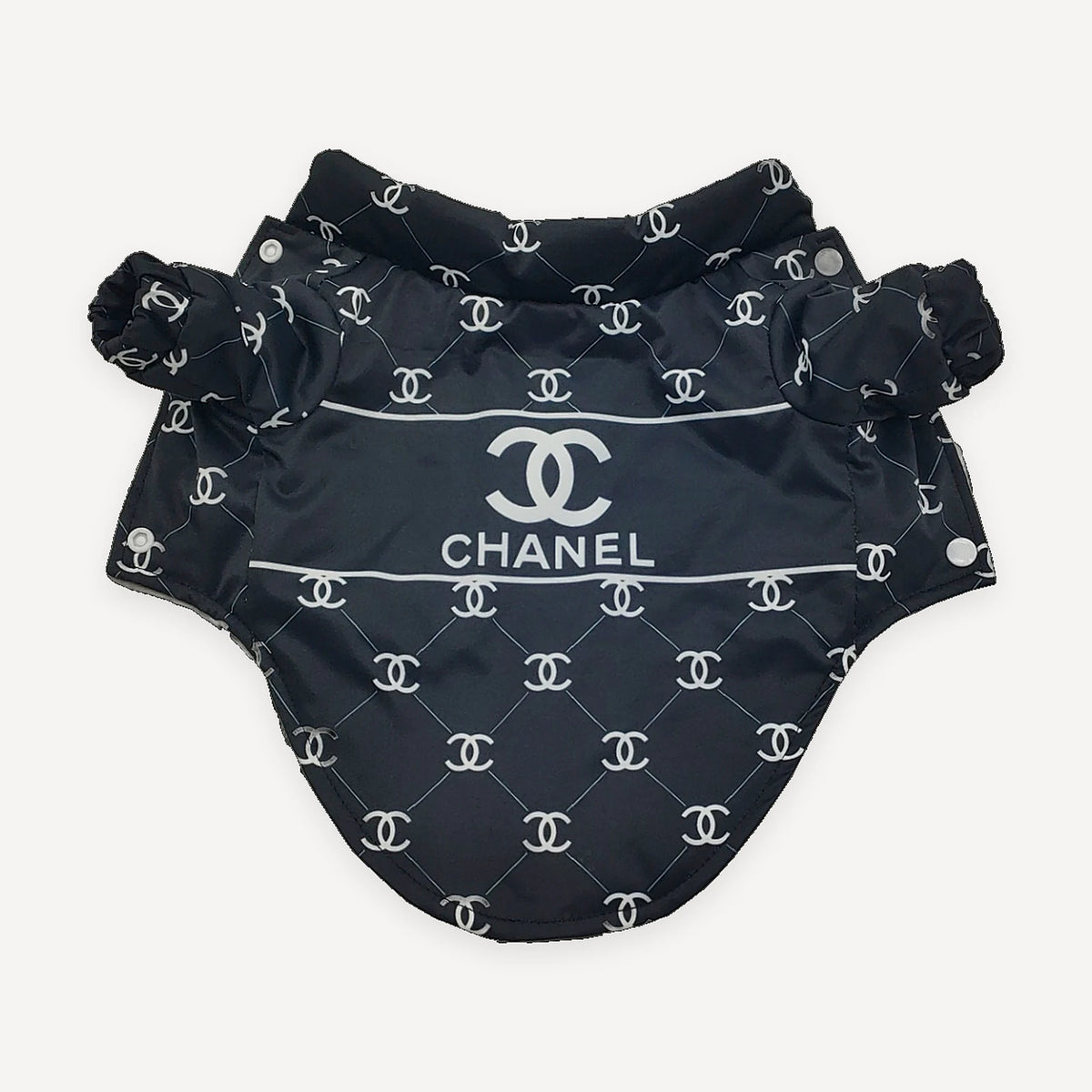 Logo Print Quilted dog jacket inspired by Chanel view 6