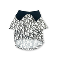 White dog polo shirt with navy Dior oblique monogram print and structured collar