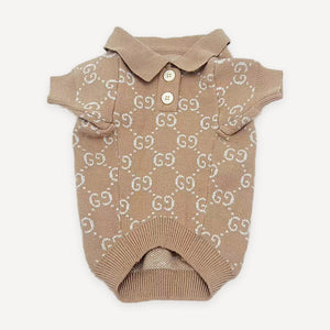Monogram Knit dog polo inspired by Gucci view 2