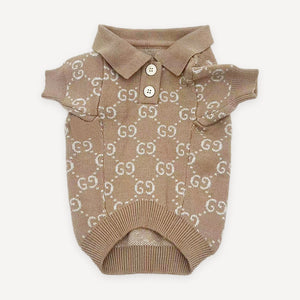 Monogram Knit dog polo inspired by Gucci