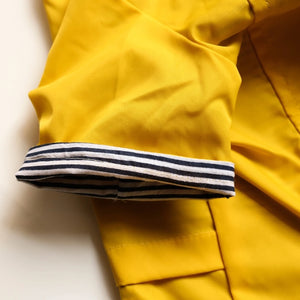 Yellow Hooded Raincoat detail