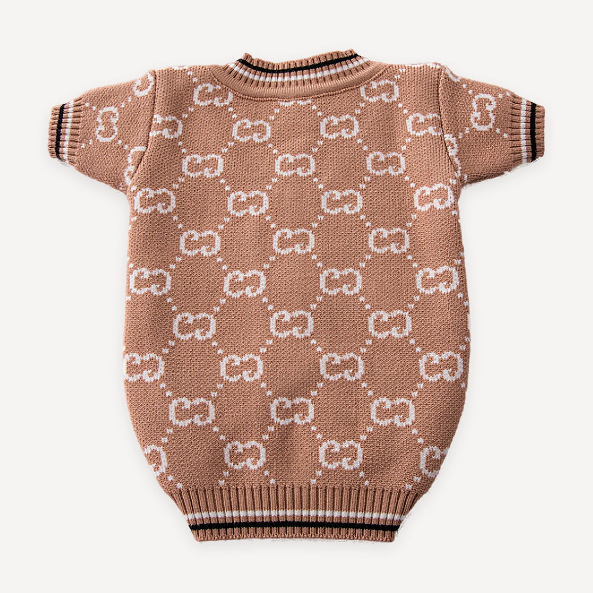 Monogram Button dog cardigan inspired by Gucci view 4
